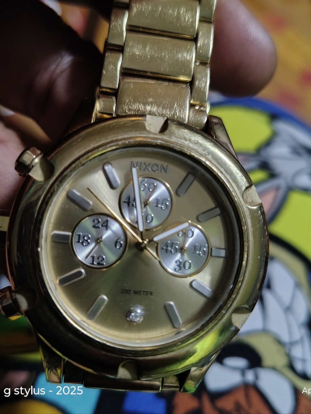 🟡🔥 NIXON GOLD Tone Chronograph Watch - Nixon The Camden 😲😎 - Picture 2 of 9